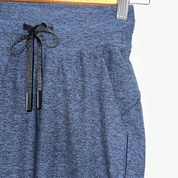 lululemon 0 Heather Indigo Blue Black Drawstrings Two Pocket Athletic Jogger - Picture 6 of 13